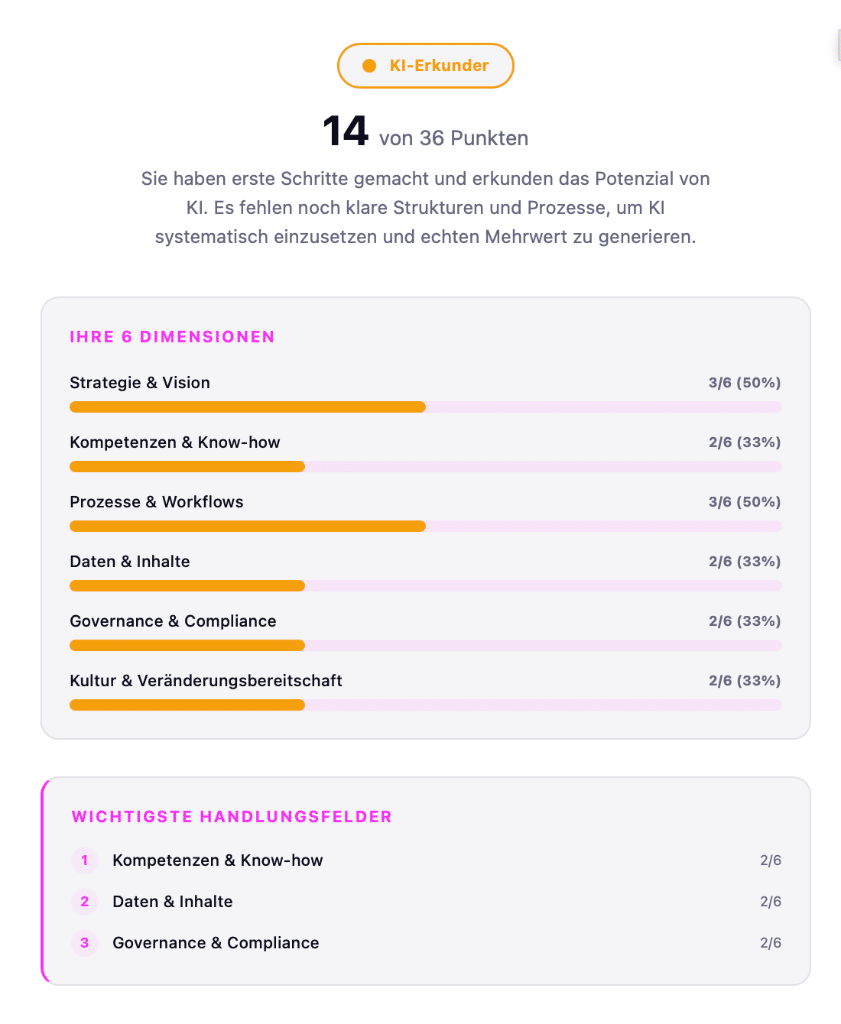 KI-Check Ergebnis-Vorschau